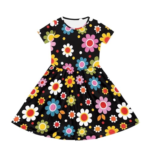 YEXIATODO Cute Dress for Girls 2-14T Midi Dress Teen Girl Trendy Clothes Casual Summer for Outdoors2