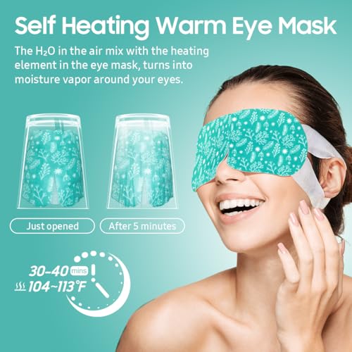 image for BeHoomi 20 Packs Steam Eye Mask, Heated Eye Mask Warm Compress for Eye