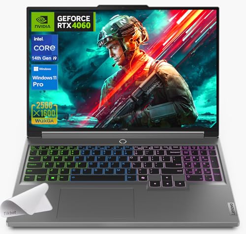 Image of Lenovo 2024 Legion Gaming Laptop - 16 inch WQXGA (2560 x 1600) Display- 14th Gen Intel Core i9-14900HX - GeForce RTX 4060 - Wi-Fi 6E- RGB Backlit Keyboard-W /Mouse Pad (32G RAM, 2TB PCIe SSD+Win 11 PRO)