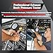 Exhaust Back Pressure Tester Kit with 6FT Stainless Steel Hose, Professional Diesel Automotive Exhaust Back Pressure Gauge with Psi/Bar Readings, M12 & M18 Adapters, for Trucks, SUVs, Vans etc.