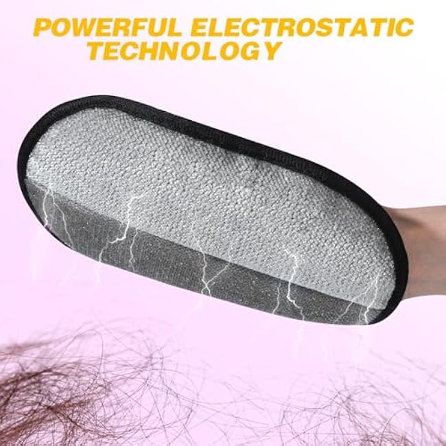 HNYYZL Reusable Pet Hair Removal Gloves, Electrostatic Pet Hair Remover,Dog and Cat Fur Electrostatic Gloves for Couch, Clothes, Carpet, Bed Sheet-p1EnIt8B