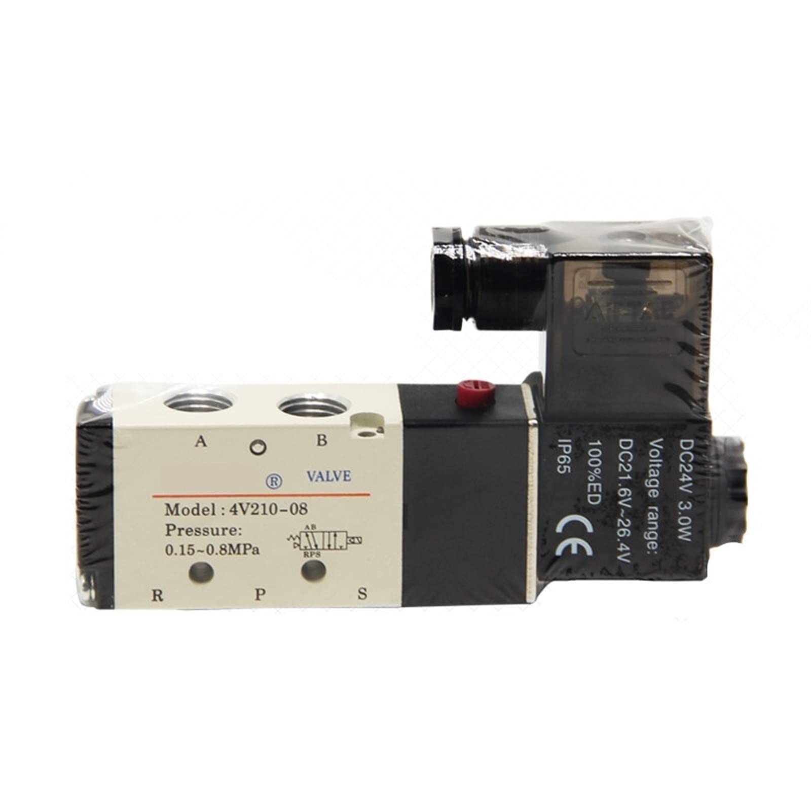 QRUYHBAJU Solenoid Valve Control 5/2 Way Valve Port Single Coil 4V210-08 4V210-06 1Pcs(4v210-08c Ac110v)