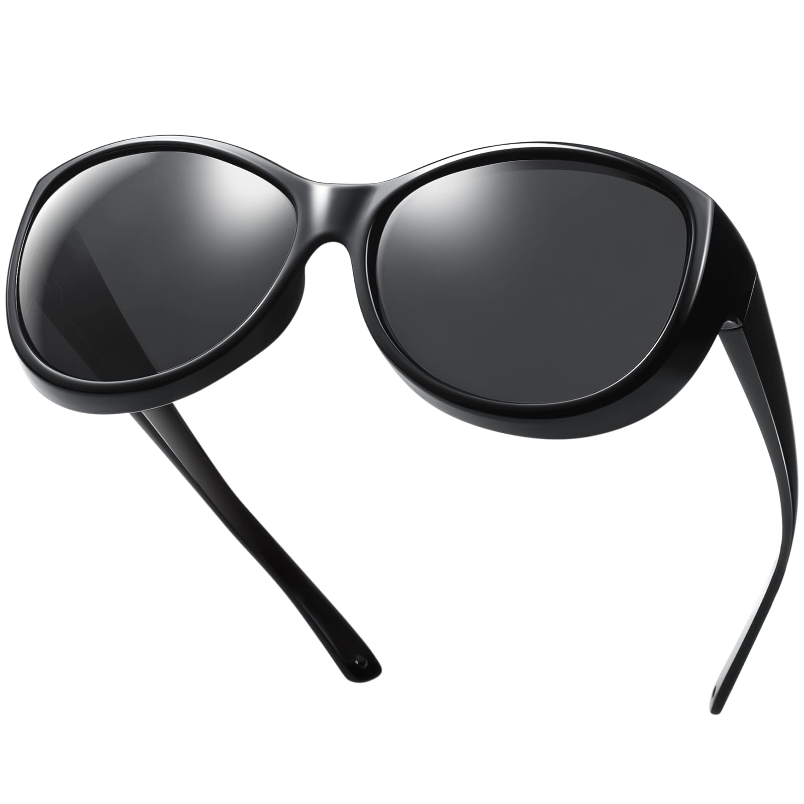 Br'Guras Polarized Oversized Fit over Sunglasses Wear over Glasses for Women Men Driving Riding