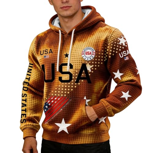Sudaderas de hombre con capucha Eleven en color marrón talla M para entretiempo