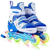 JIFAR Inliner Kinder,Verstellbare Beleuchteten inliner Damen Herren 30-33 34-37,Inline Skates Mädchen Jungen Rollschuhe Kinder Größenverstellbar