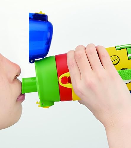 Miniatura 6 de Skater SDPV5_489037 - Botella de agua para niños, bebida directa, 3D, Super Mario, diámetro 3.0 x altura 9.4 pulgadas (2.992 x 9.370in), 16.9 onzas