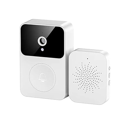 AJUK Wireless WiFi Video Doorbell with Music Bell - Full HD Resolution | Two Way Audio | Night Vision | Long Standby | Instant Visitor Video Call | App Connectivity Smart Door Bell