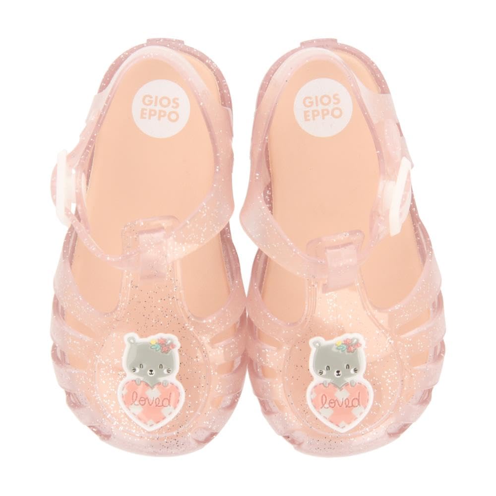 Sandali Rosa con Glitter E Patch di Orsetto per Bambino Newberg