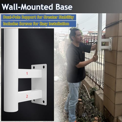 Support réglable pour caméra de sécurité extérieure, poteau universel pour la surveillance, métal durable pour la maison et la ferme