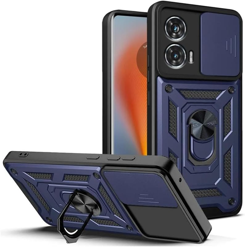 MoreFit Case for Motorola Moto G85 5G, Sliding Shutte Camera Bumper Defender Hybrid Polycarbonate Ring Case Back Cover for Motorola Moto G85 5G - Blue (B0D92K9CWQ) Amazon Price History, Amazon Price Tracker
