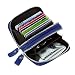 Women's RFID Blocking Credit Card holder Leather Compact Accordion Wallet,blue