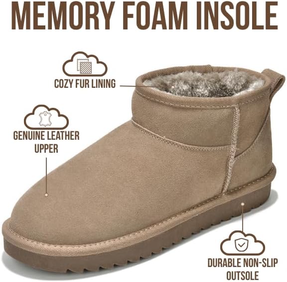 Project Cloud 100% Genuine Leather Ankle Boots for Women - Water Resistant with Memory Foam Insole Winter Boots for Women - Trending Shoes & Comfortable Women's Ankle Boots (Hippy) - Image 3