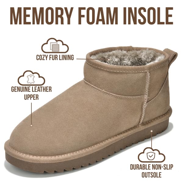 Image of Project Cloud Genuine Leather Ankle Boots for Women - Water Resistant with Memory Foam Insole Winter Boots - Trending Shoes & Comfortable Women's Ankle Boots (Hippy)