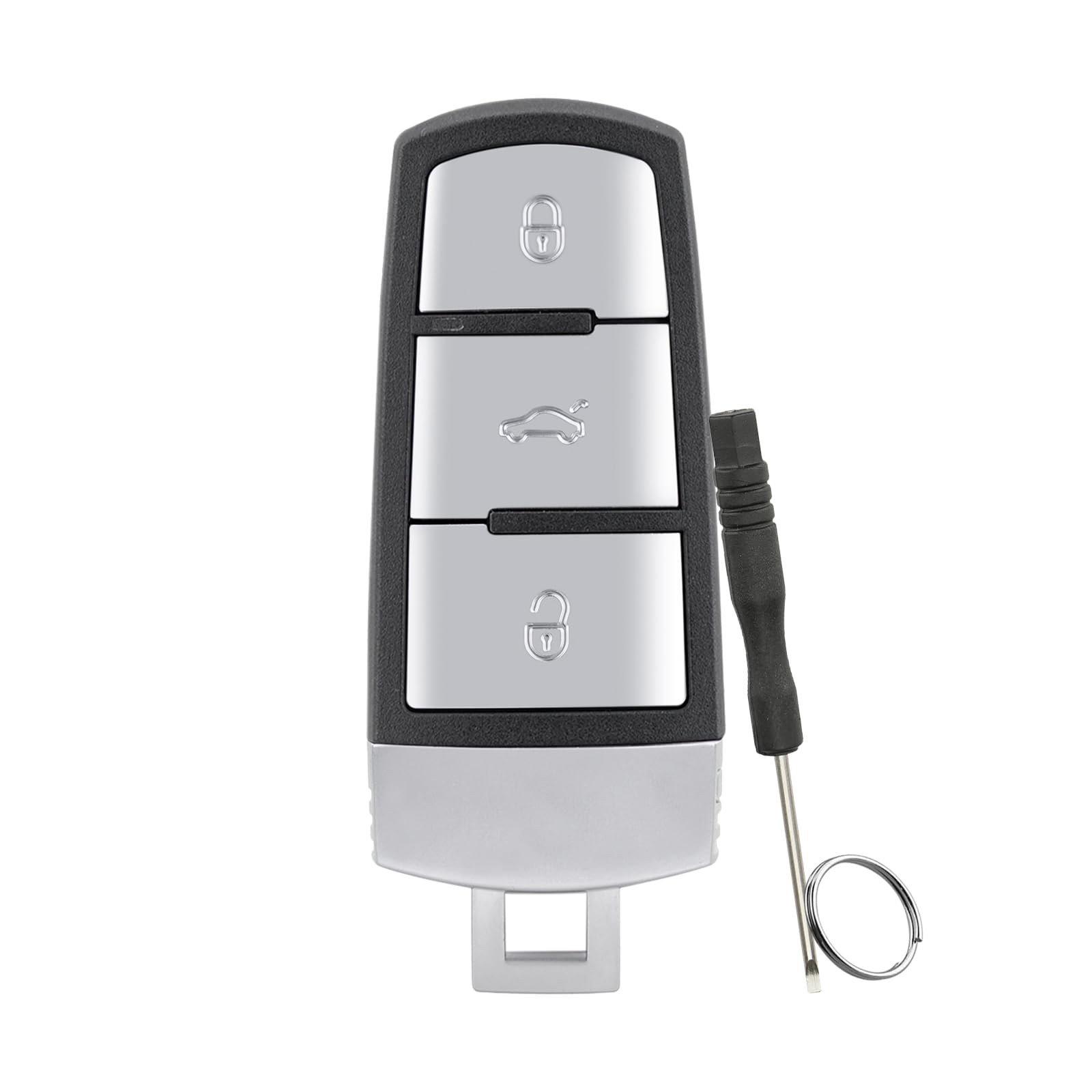 3 Buttons Key Fob Case For Volkswagen VW Passat B6 B7 Magotan CC Key Shell with screwdriver key Ring