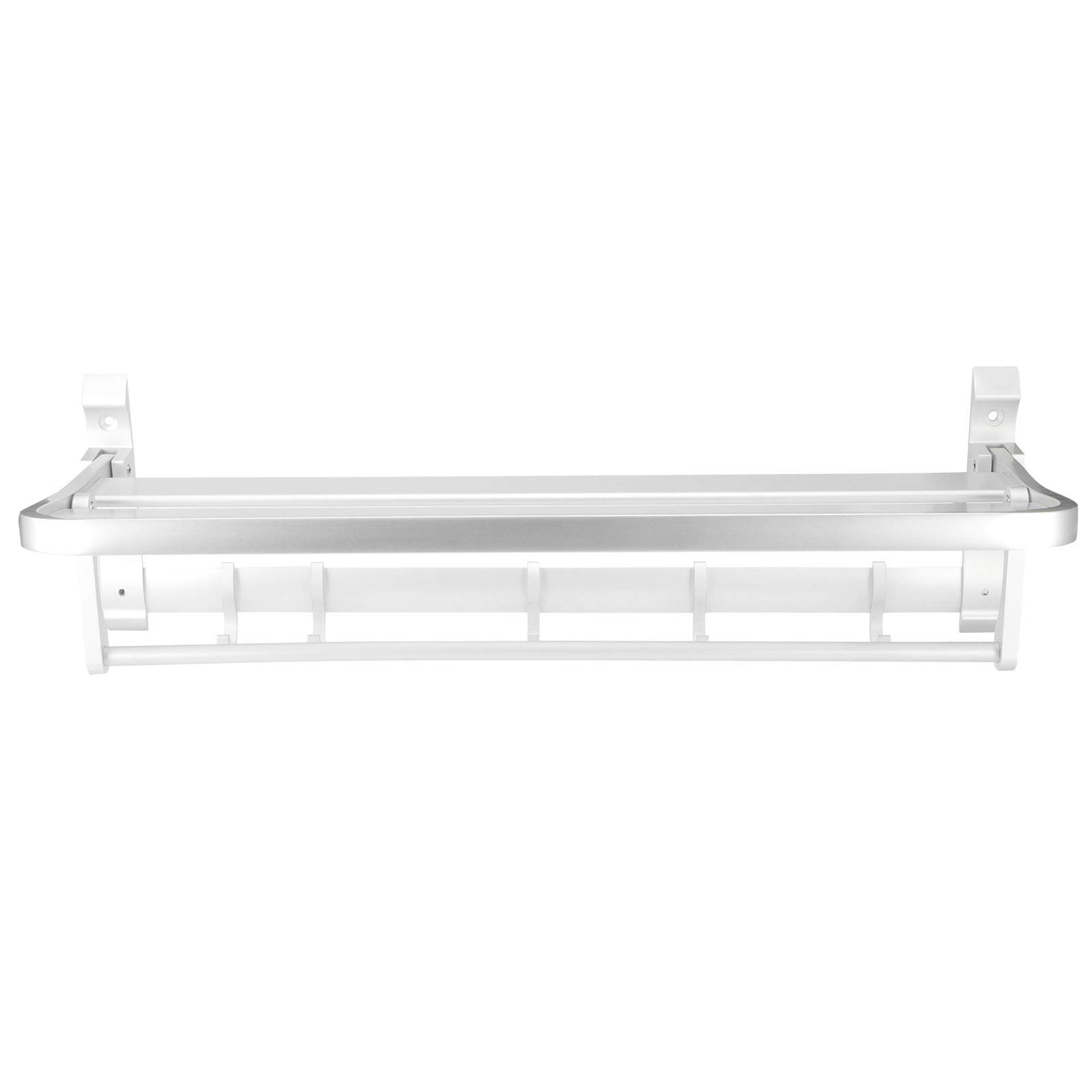Fafeicy Półka do Przechowywania White Space Aluminiowy Składany Wieszak na Ręczniki z Ukrytymi śrubami Montażowymi Składany Wieszak na Ręczniki do łazienki Toaleta Organizer ścienny Kąpielowe