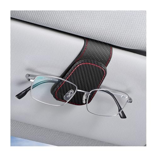 Image of AICEL Magnetic Sunglasses Holders for Car Sun Visor, Carbon Fiber Black