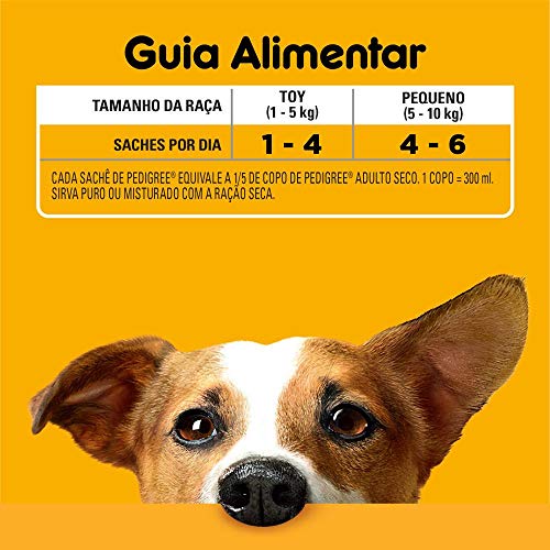 Kit Ração Úmida Pedigree Sachê Carne ao Molho para Cães Adultos de Raças Pequenas 36x100g
