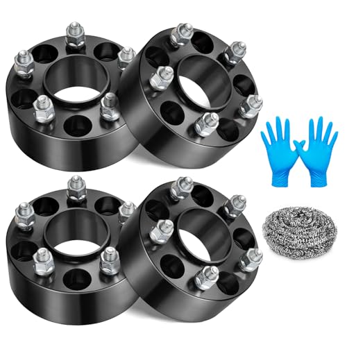 Image of BDFHYK 5x4.5 Wheel Spacers 1.5 inch(38mm) Spacers 5x114.3 Thread Pitch 1 /2-20 Stud & 70.5 mm Center Bore, Compatible with Lincoln Town, Mustang Edge Crown Victoria Ranger Explorer, Set of 4