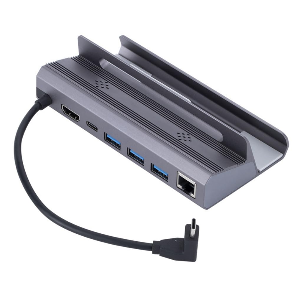 1 Sztuka 6 w 1 Koncentrator USB C Stacja Dokująca USB C do -COMPatible 4K60Hz RJ45 PD100W Stacja Dokująca USB 3.0 HUB Rozszerzona Stacja Dokująca Ze Stopu Aluminium
