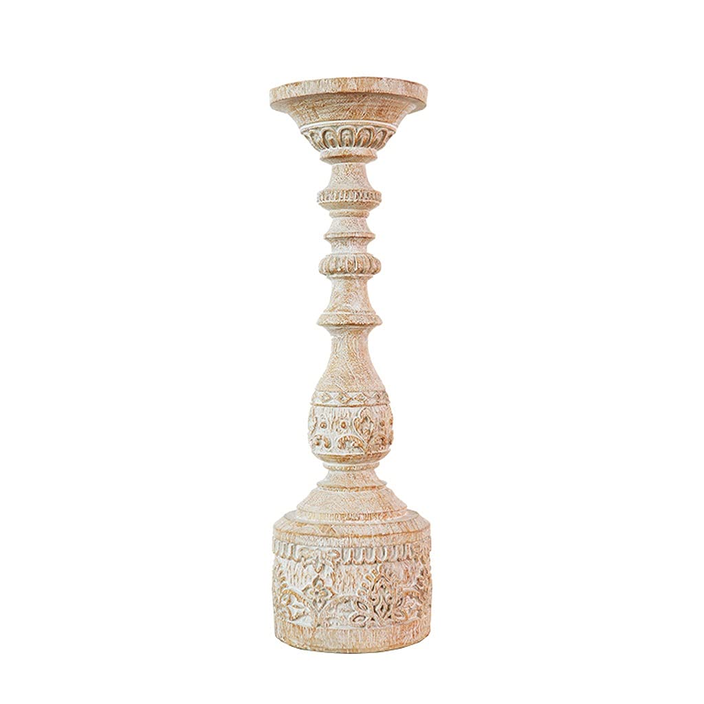 portavelas Resina tallada con vela retro Luz de lujo Dormitorio de lujo Dormitorio Detalle Decoración Decoración Cocina Cuarto de baño Decoración Candle Holder candeleros decorativos ( Size : Medium )