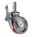 Albion 14PI06201SSSC 6" Diameter Polyurethane on Iron Core Wheel Scaffolding Swivel Stem Caster with Total Lock Brake, Roller Bearing, 3-7/8" Stem Length, 800 lb. Capacity