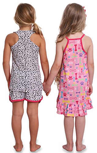 Komar Kids Girls' Big 3 Piece Jersey Pajama Set2