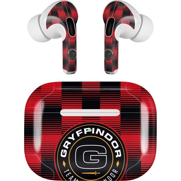 Skinit Decal Audio Skin Compatible with Apple AirPods Pro (2rd Gen, 2022) - Officially Licensed Warner Bros Team Gryffindor Design