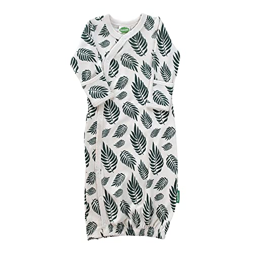 Image of PARADE Organic Gowns - Signature Prints Green Leaves 0-3 Months