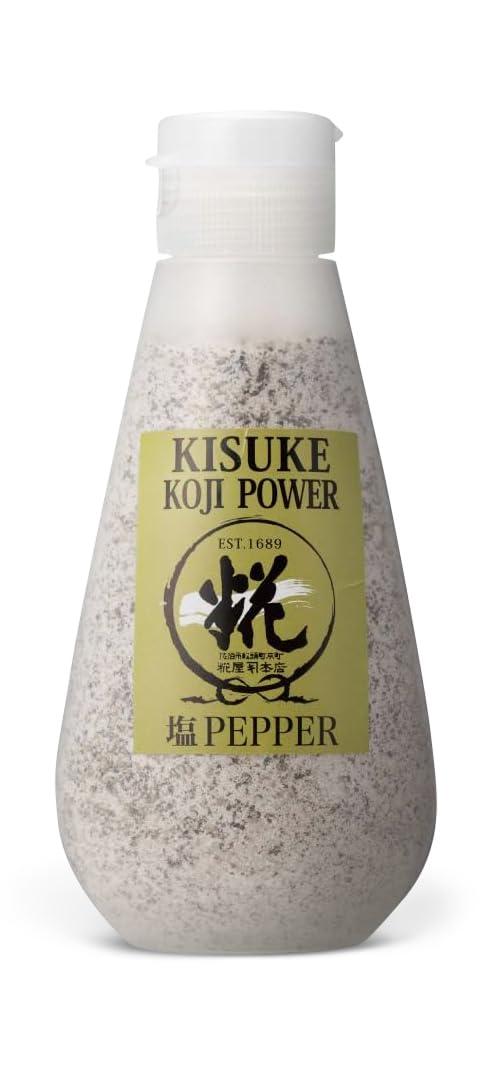 糀屋本店 塩コショウ (塩・黒胡椒・糀) キスケ糀パワー塩ペッパー 300g【化…