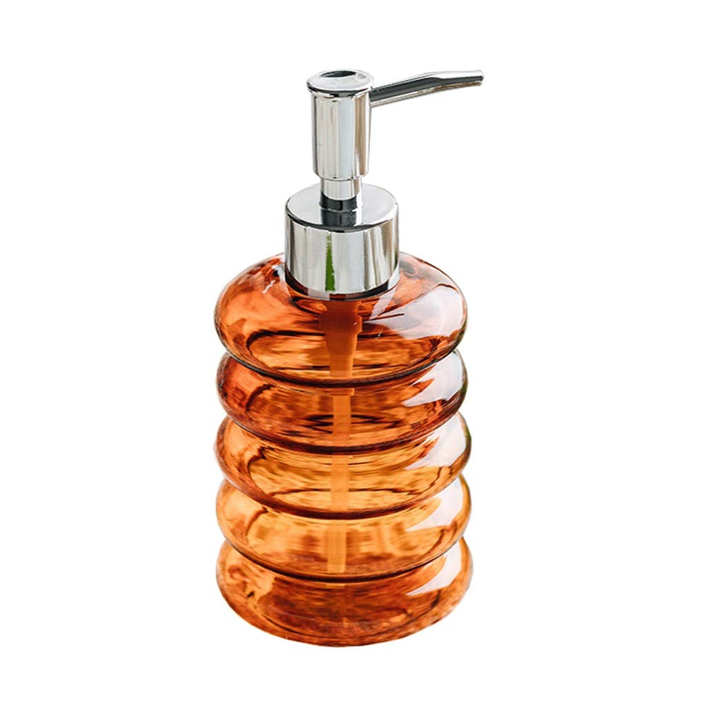 Dispenser di sapone da appoggio, dispenser di sapone in vetro ambrato (confezione da 2) Bottiglie per pompa di liquidi ricaricabili Distributore di lozione trasparente per cucina o bagno