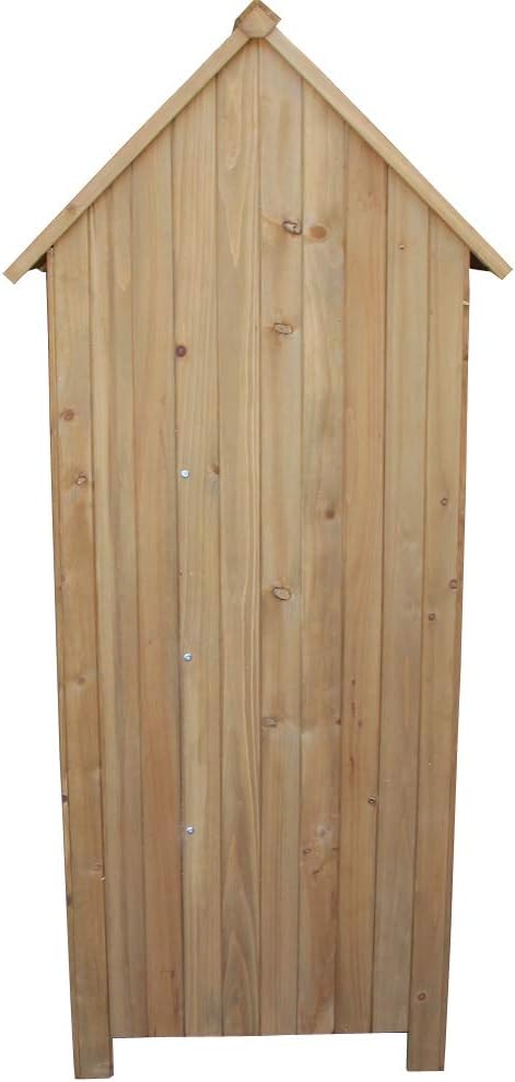 Fir Wood Shed with Door,Outdoor Storage Shed for Garden Tools,Wooden Garden Shed Wooden Lockers,Wood Color (with Single Door)