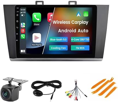 Stereo Radio for Subaru Outback Legacy 2015-2022 Head Unit Touch Screen | Biorunn 9" GPS Navi Wireless Car-Play Android Auto WiFi Blue-Tooth FM RDS 1GB RAM 32GB ROM Backup Camera