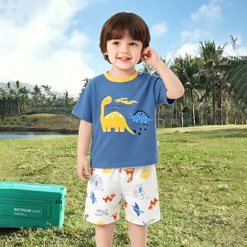 Image of Baby Toddler Boys 4 PCs T-shirts and Shorts Set Summer Clothes Outfit