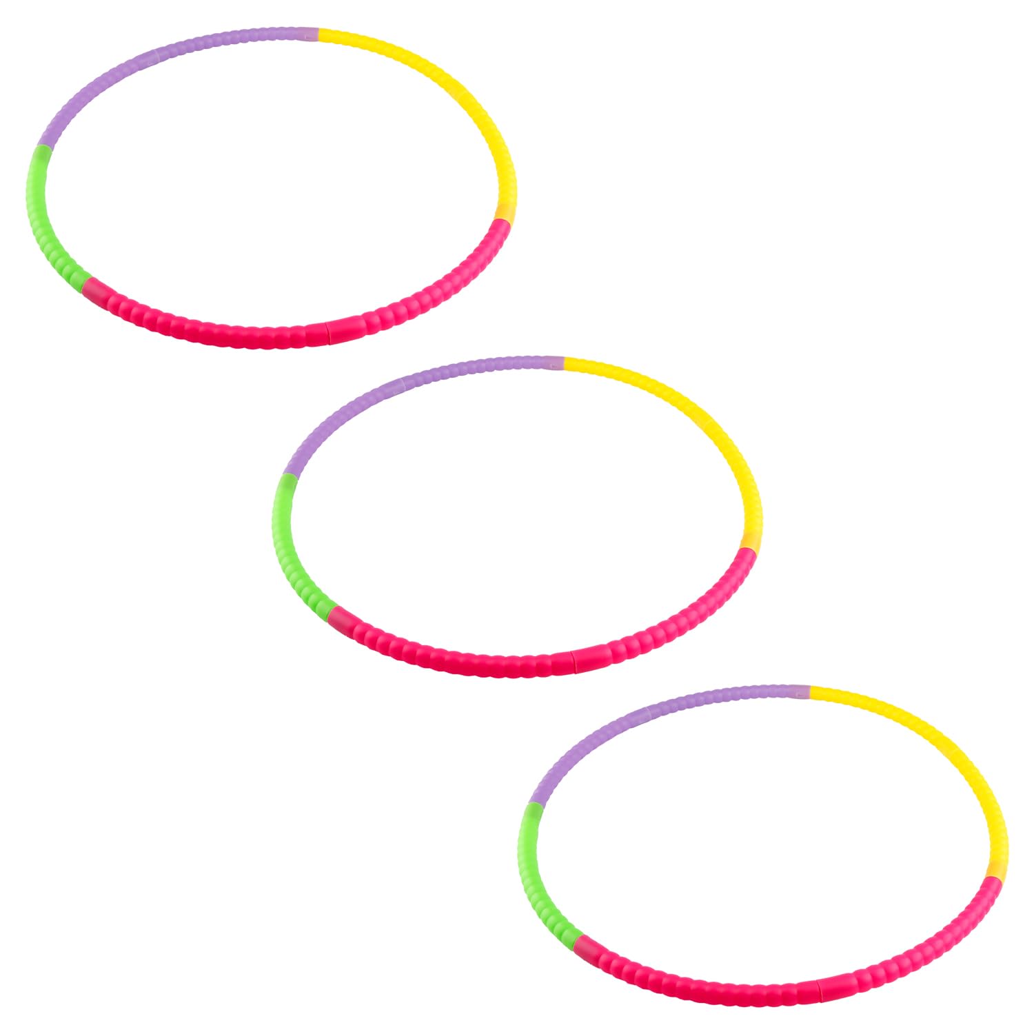 Hopzab 3PCS Detachable Hula Hoops, 7-Section Adjustable
