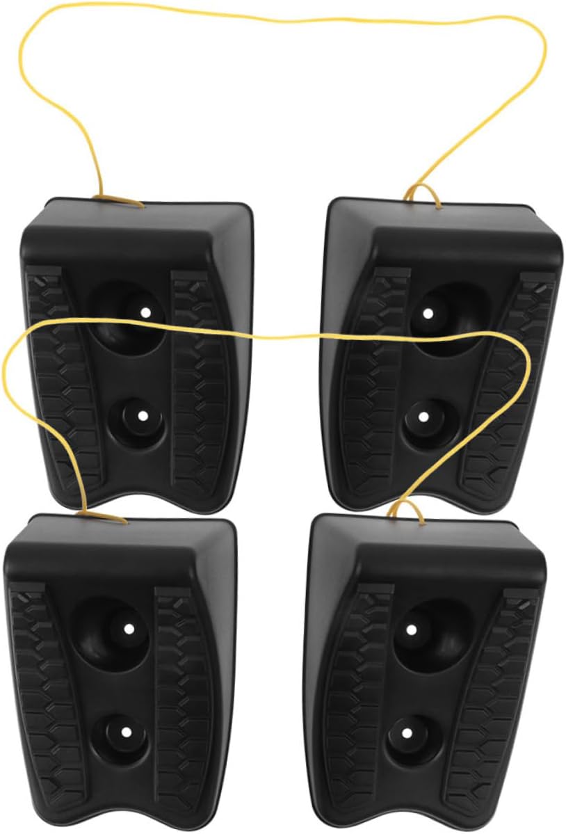 PartyKindom 4pcs Wheel Chocks for Rv and Trucks Non- Trailer Chock and Lightweight Wheel Blocks Essential Vehicle Stabilizer for Parking Slopes