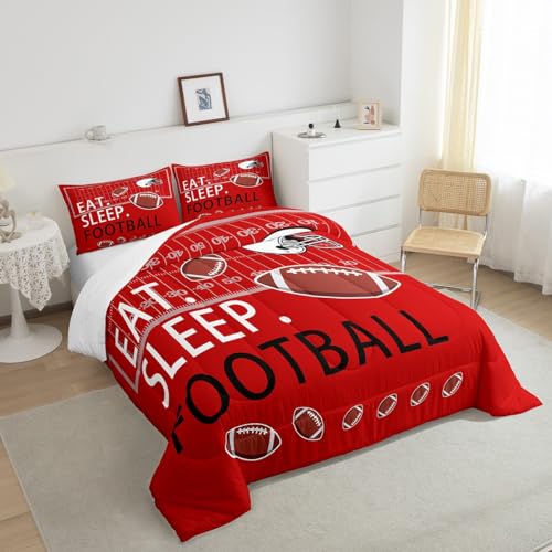 Image of Feelyou Football Bedding Set Full Size for Kids Teens