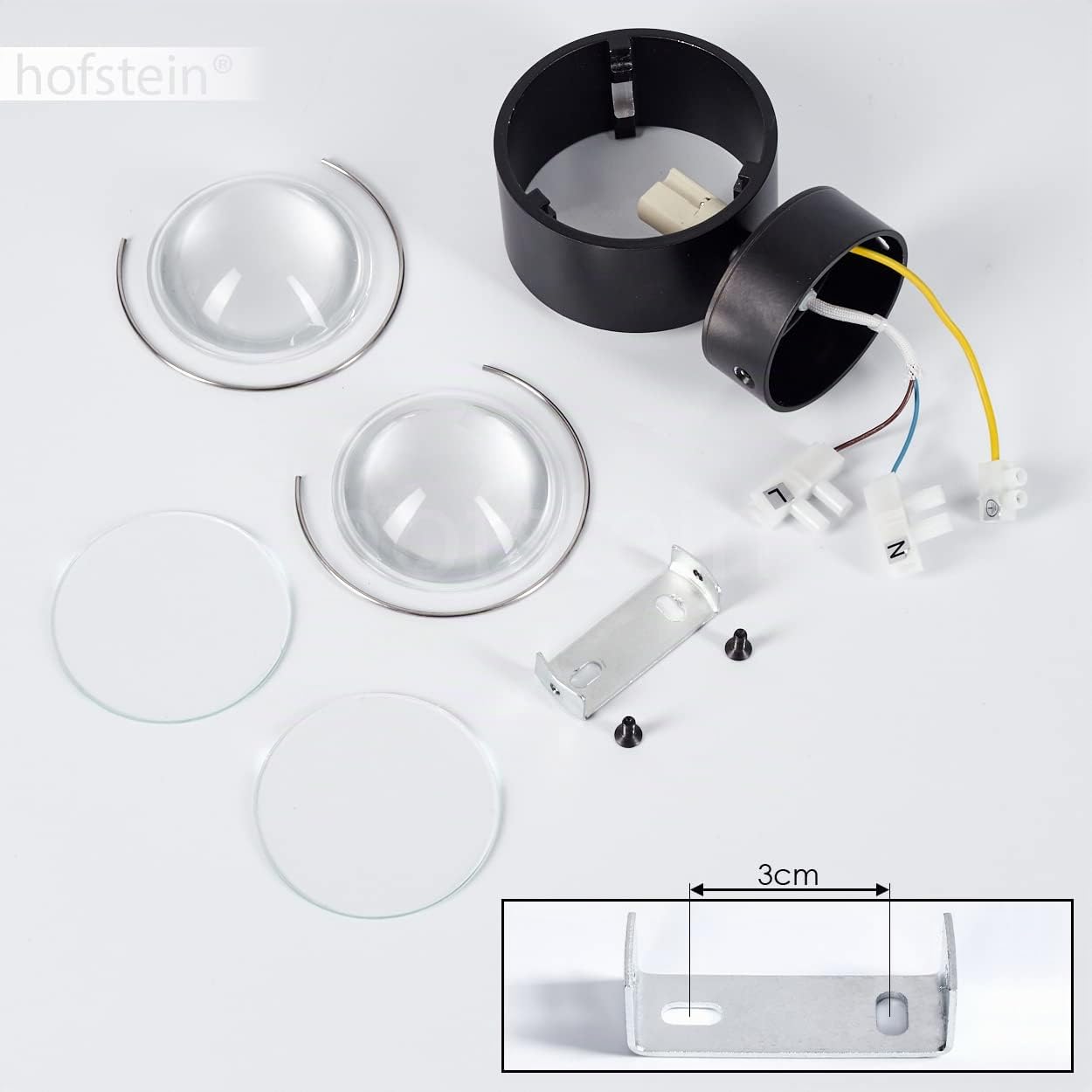Wandleuchte Sapri, moderner Wandstrahler aus Metall in Schwarz und klaren Glas, 1-flammige Zimmerlampe mit Up & Down Lichteffekt, 1 x G9, ohne Leuchtmittel