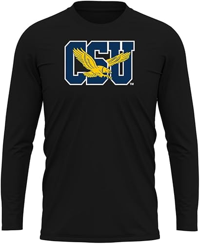 Miniatura 8 de Camisa deportiva de manga larga oficial de la NCAA Collegiate para hombre, colección negra con logotipo primario