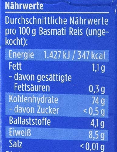 Davert Bio Basmati Reis im Kochbeutel, 2 Beutel, 250g