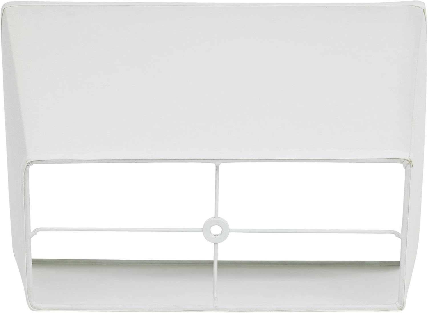Set of 2 Large White Rectangular Fabric Lamp Shades