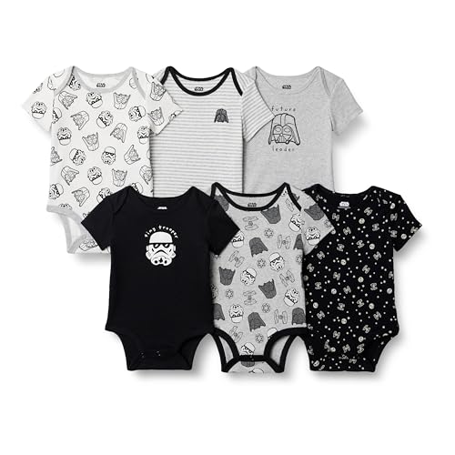 Image of Amazon Essentials Disney | Marvel | Star Wars Unisex Babies' Short-Sleeve Bodysuits