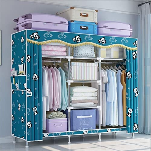 Armario de almacenamiento de ropa ZAW de 82 cm con estructura metálica dorada 4