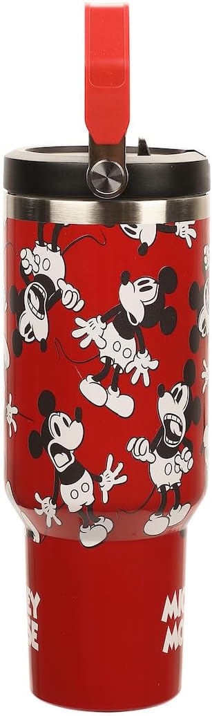 Disney Mickey Mouse All-Over Character Print Red 40 Oz Stainless Steel Water Bottle - Image 2