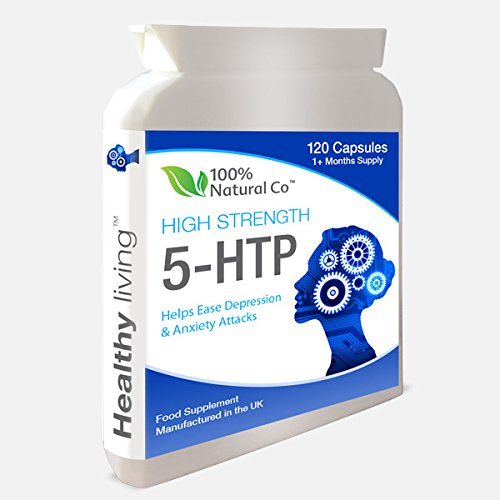 Hochfeste 5-HTP-Kapseln 100% natürliche Co - alternativer Stress, Angst und Schlaflosigkeit Cover