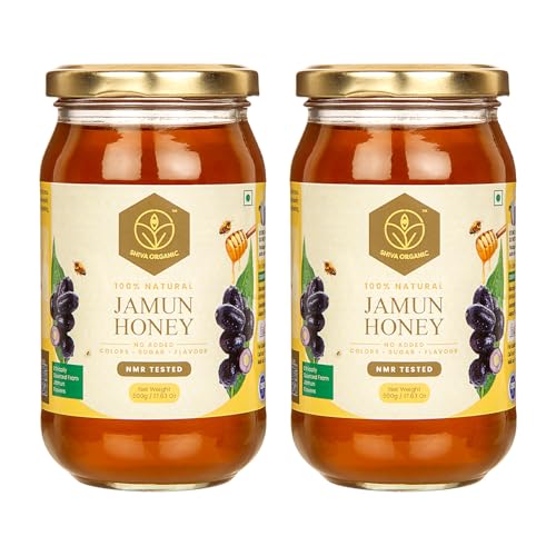 Image of Shiva Organic Jamun Honey 1 KG | NMR Tested |100% Natural Healthy and Pure Honey | No Added Sugar Flavour Unadulterated Sourced ethically from Jamun flowers