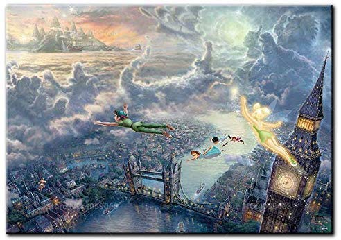 GAOqi ART Taladro cuadrado completo Diamante Pintura 5D DIY Diamante Bordado Peter Pan Diamante...
