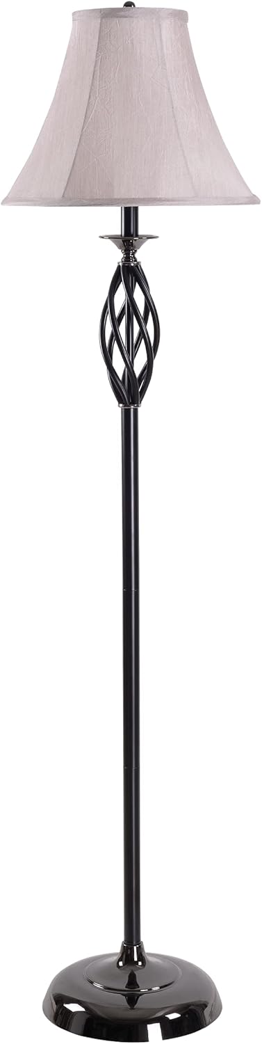 🔥 Kenroy Home 30350 Sperry Lamp Sets, 1, Black with Black Chrome Accents