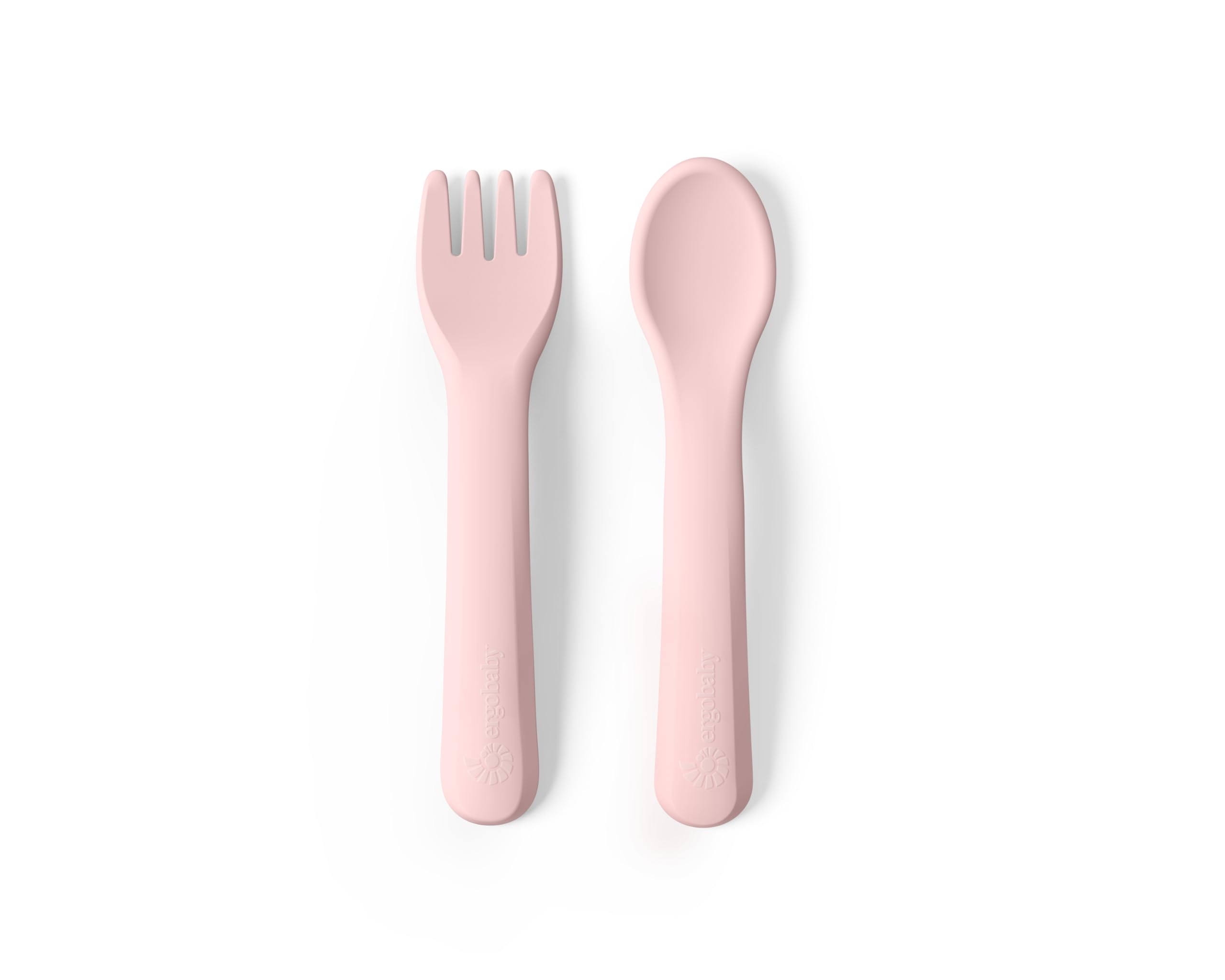 Ergobaby Set di stoviglie Deluxe per neonati e bambini a partire da 6 mesi, set pappa per bambini con 2 tazze, vassoio, bavaglino e posate, senza BPA, PVC e ftalati, Blush Pink