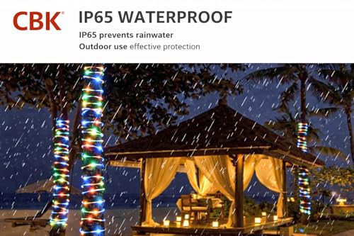 Image of CBK Solar Fairy Color String Light 200 LEDs 22 Meter Inbuilt Rechargable Batery Waterproof 8 Mode Copper Wire for Garden Yard Balcony Diwali Christmas Party & Led Light (Multi-Colour)