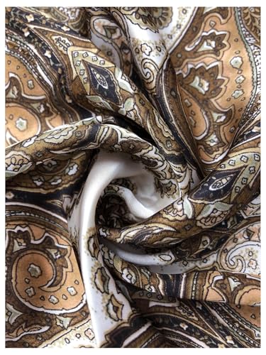 SHENHE Women's Silky Head Scarf Vintage Paisley Hair Scarf Bandana Square Kerchief Hair Wrap4